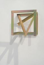 PETROL LINE (1st View)&nbsp; 25cm square Zinc & colour passivate on steel 2010