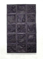 CREEK BED 3x5  2003  109 x 66 x 5.5cm  Multiple cast cement fondue,  taken from moulds of Deptford Creek mud banks