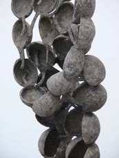 BOUNTY MAN (detail)  2006-07 175 x 60cm   Cast cement fondue taken from moulds of breadfruit & adhesive