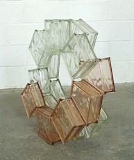 RING  2004   80 x 24cm   Clear and pink glass blocks and silicone sealant