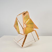 W-RAP VI (SKIRTING) 2024
40 x 37 x 36cm  
Wood skirting board painted & brass fixings 