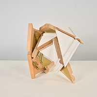 W-RAP VIII (SKIRTING) 2025
28 x 28 x 27cm 
Wood skirting board painted & brass fixings 