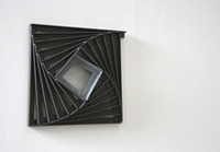 STAR LINE VII (square)  2008  39cm sq. x 8cm deep    Painted steel Private Collection UK