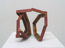 COG 1  2015 23cm high x 18cm wide x 23cm deep Zinc, colour passivate & paint