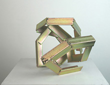 COG 2  2016 23cm high x 18cm wide x 23cm deep Zinc & colour passivate