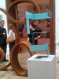 TWIST  2017 90cm high x 35cm wide x 35cm deep Painted steel Exhibited in Royal Academy Summer Exhibition 2018 and sold to private collection USA