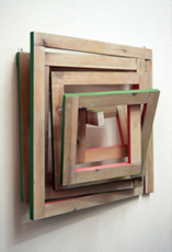 CONTINUOUS LINE - FRAME  1996 60cm high x 60cm wide x 20cm deep Painted wood