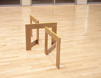 CROSS LINE  1997   51 x 60 x 157cm   Beech wood & paint