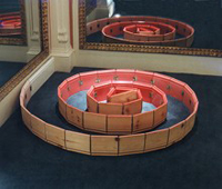 SKIRTING AROUND  1996 100 x 10cm   Painted wood & brass hinges Shown at Hammerson PLC,  Park Lane, London WC1 