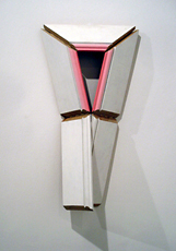 YOKE  1997   80cm long x 42cm wide x 17cm deep Painted skirting board & brass hinges