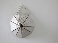 SKIRTING - BARNACLE  2014 62cm high x 42cm wide x 13cm deep Painted wood & brass hinges