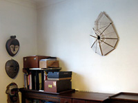 SKIRTING - BARNACLE  2014 62cm high x 42cm wide x 13cm deep Painted skirting board & brass hinges In situ, Private collection 2016