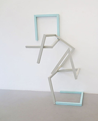 TUMBLE  2019 189cm high x 107cm wide  x 65cm deep Painted wood