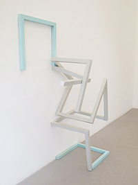 TUMBLE  2019 189cm high x 107cm wide  x 65cm deep Painted wood